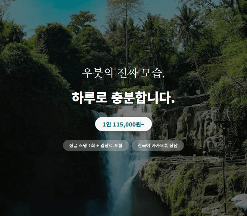 발리 우붓 풀데이 — 라이스테라스 & 몽키포레스트